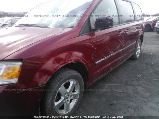 2D8HN54P08R834281 - 2008 DODGE GRAND CARAVAN SXT BURGUNDY photo 6