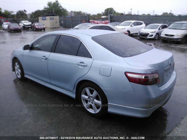 4T1BE46K77U581313 - 2007 TOYOTA CAMRY NEW GENERAT CE/LE/XLE/SE Light Blue photo 3