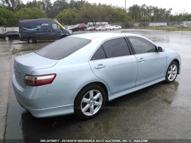 4T1BE46K77U581313 - 2007 TOYOTA CAMRY NEW GENERAT CE/LE/XLE/SE Light Blue photo 4