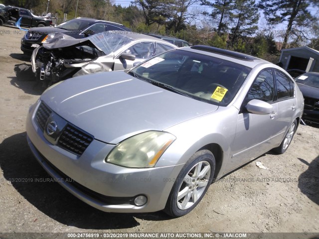 1N4BA41E64C913461 - 2004 NISSAN MAXIMA SE/SL SILVER photo 2