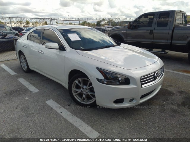 1N4AA5APXDC817318 - 2013 NISSAN MAXIMA S/SV WHITE photo 1