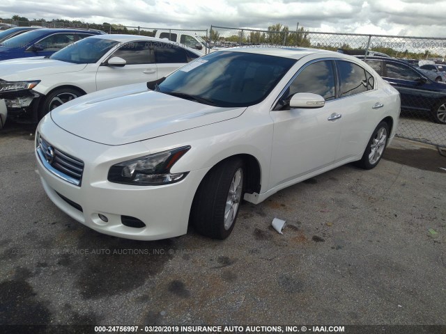 1N4AA5APXDC817318 - 2013 NISSAN MAXIMA S/SV WHITE photo 2