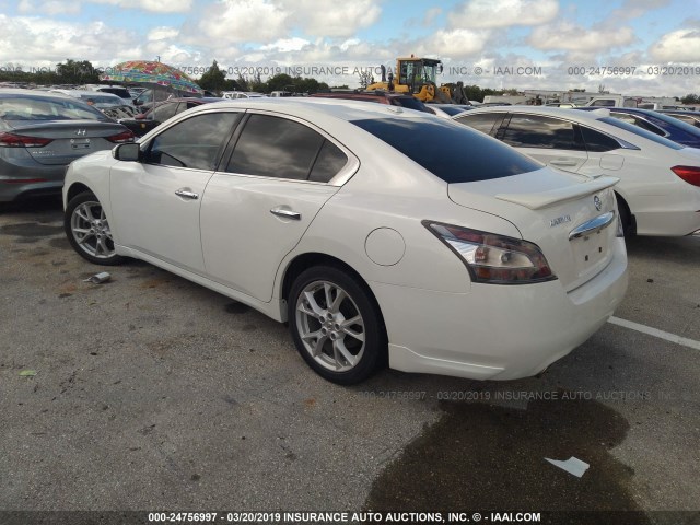 1N4AA5APXDC817318 - 2013 NISSAN MAXIMA S/SV WHITE photo 3