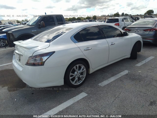 1N4AA5APXDC817318 - 2013 NISSAN MAXIMA S/SV WHITE photo 4