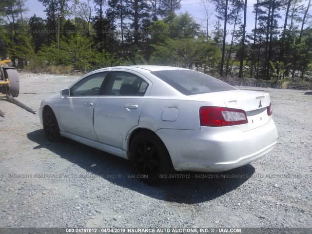 4A32B2FF9AE011395 - 2010 MITSUBISHI GALANT WHITE photo 3