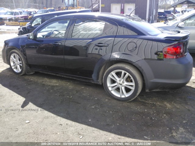 1C3CDZAG2DN554882 - 2013 DODGE AVENGER SE BLACK photo 3