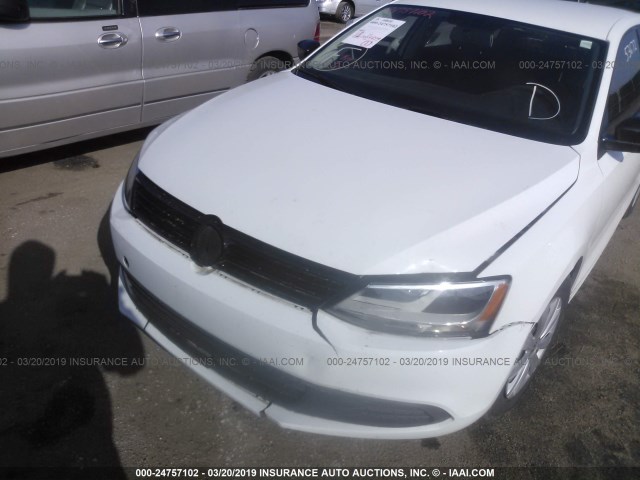 3VW2K7AJ4EM320927 - 2014 VOLKSWAGEN JETTA S Սպիտակ լուսանկար 6