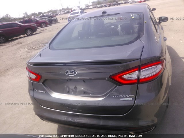 3FA6P0K94ER367448 - 2014 FORD FUSION TITANIUM GRAY photo 6