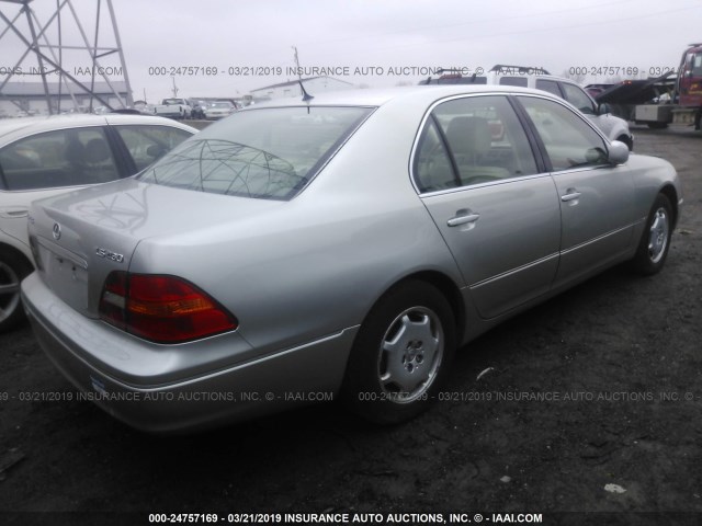 JTHBN30F020067733 - 2002 LEXUS LS 430 SILVER photo 4