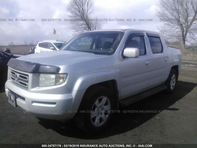 2HJYK16576H561477 - 2006 HONDA RIDGELINE RTL SILVER photo 2