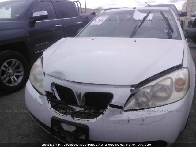 1G2ZH558X64195137 - 2006 PONTIAC G6 GT WHITE photo 6