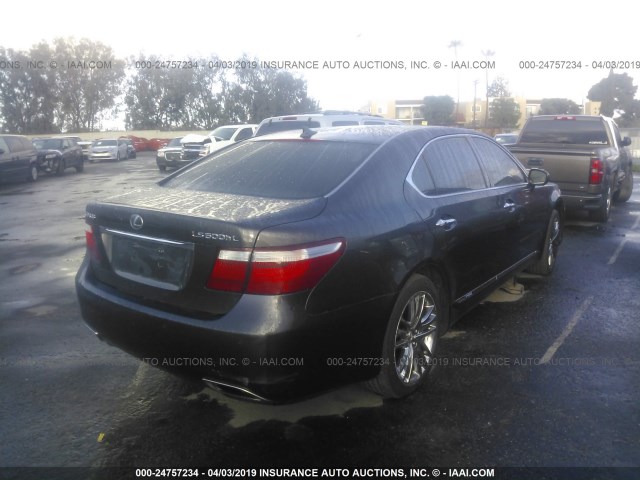 JTHDU46F185001356 - 2008 LEXUS LS 600HL BLACK photo 4