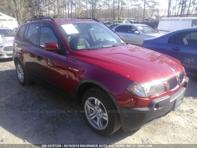 WBXPA93465WD11294 - 2005 BMW X3 3.0I RED photo 1