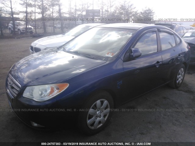 KMHDU46D09U666865 - 2009 HYUNDAI ELANTRA GLS/SE BLUE photo 2