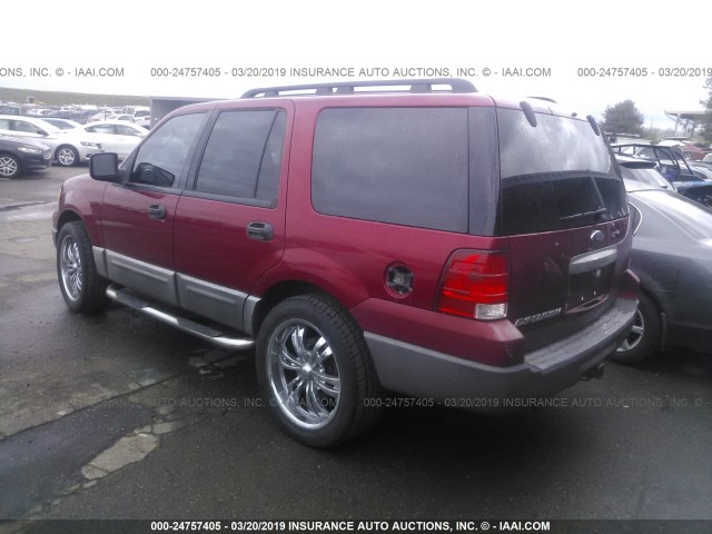 1FMPU13576LA05487 - 2006 FORD EXPEDITION XLS BURGUNDY photo 3