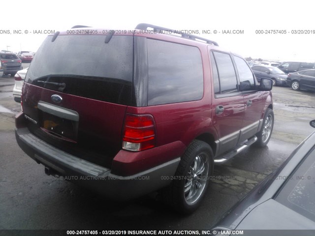 1FMPU13576LA05487 - 2006 FORD EXPEDITION XLS BURGUNDY photo 4