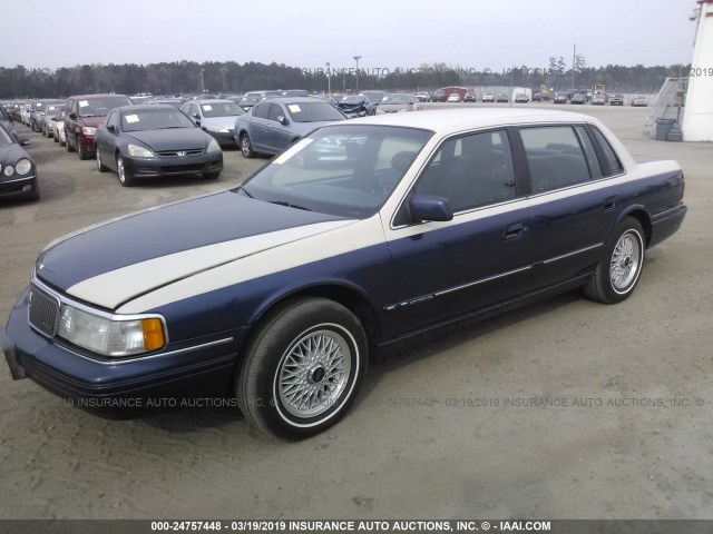 1LNLM9849RY795900 - 1994 LINCOLN CONTINENTAL SIGNATURE BLUE photo 2