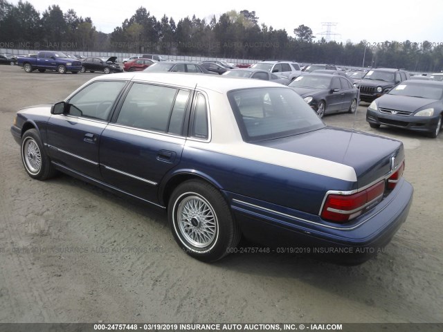 1LNLM9849RY795900 - 1994 LINCOLN CONTINENTAL SIGNATURE BLUE photo 3