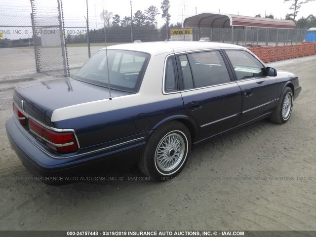 1LNLM9849RY795900 - 1994 LINCOLN CONTINENTAL SIGNATURE BLUE photo 4