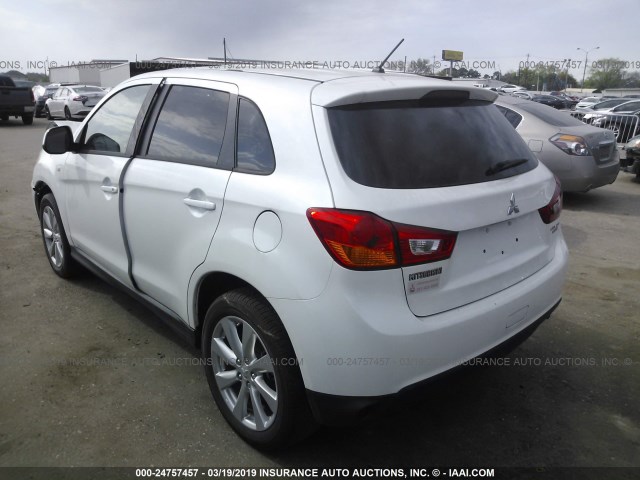 4A4AP3AU6FE059190 - 2015 MITSUBISHI OUTLANDER SPORT ES WHITE photo 3