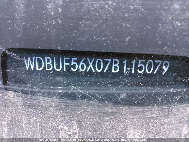 WDBUF56X07B115079 - 2007 MERCEDES-BENZ E 350 GRAY photo 9