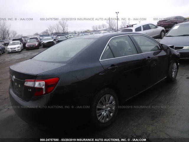 4T4BF1FK8ER438403 - 2014 TOYOTA CAMRY L/SE/LE/XLE Dark Blue photo 4