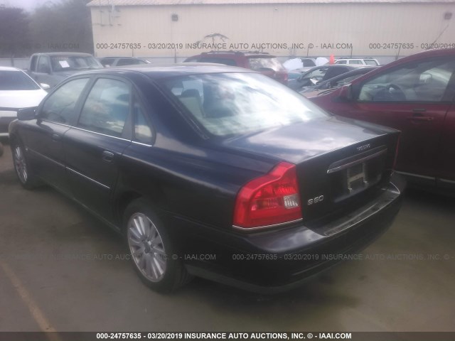 YV1TS592161446910 - 2006 VOLVO S80 2.5T BLUE photo 3