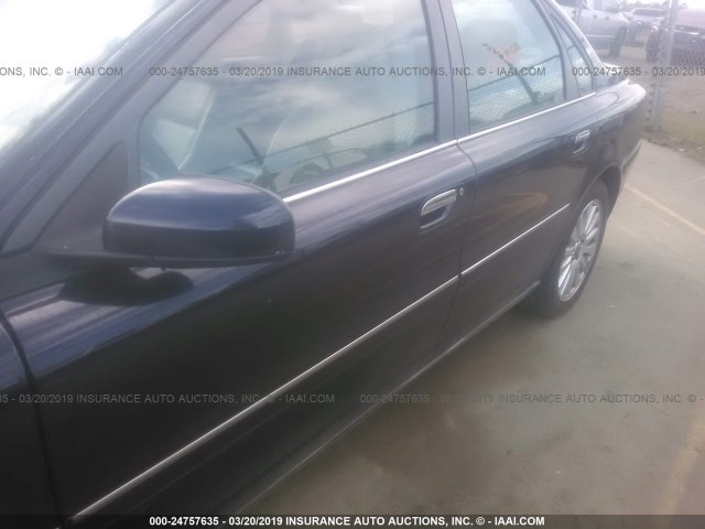 YV1TS592161446910 - 2006 VOLVO S80 2.5T BLUE photo 6