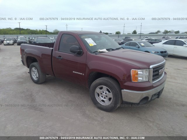 1GTEC14X79Z232775 - 2009 GMC SIERRA MAROON photo 1