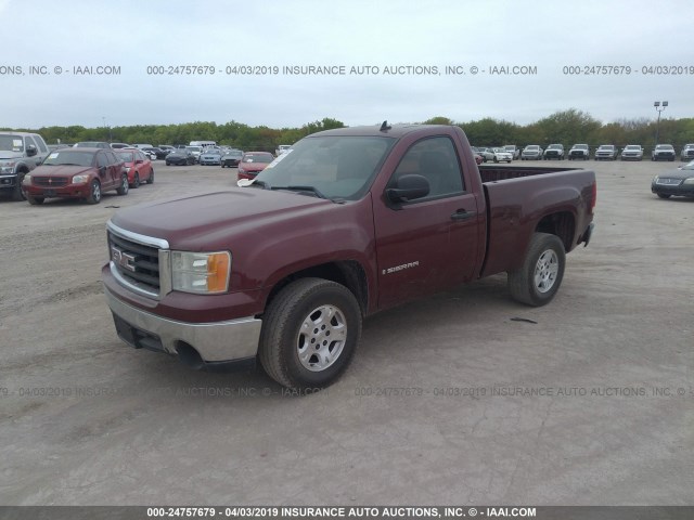 1GTEC14X79Z232775 - 2009 GMC SIERRA MAROON photo 2