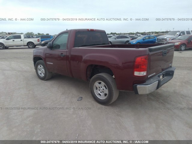 1GTEC14X79Z232775 - 2009 GMC SIERRA MAROON photo 3