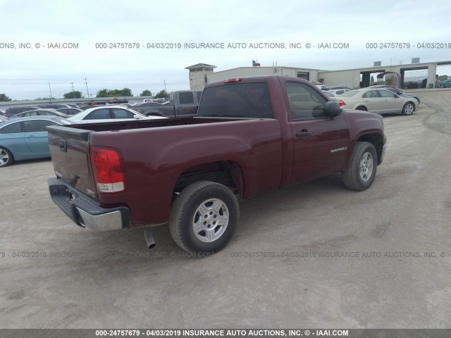 1GTEC14X79Z232775 - 2009 GMC SIERRA MAROON photo 4