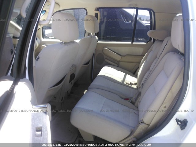 1FMEU63E76UB71474 - 2006 FORD EXPLORER XLT WHITE photo 8