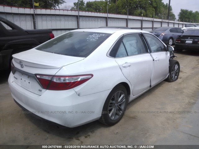 4T1BF1FK8GU217784 - 2016 TOYOTA CAMRY LE/XLE/SE/XSE WHITE photo 4