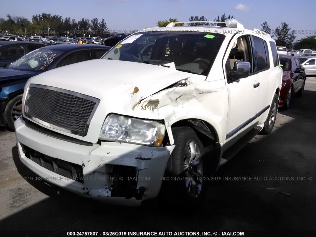 5N3AA08C26N812298 - 2006 INFINITI QX56 WHITE photo 2