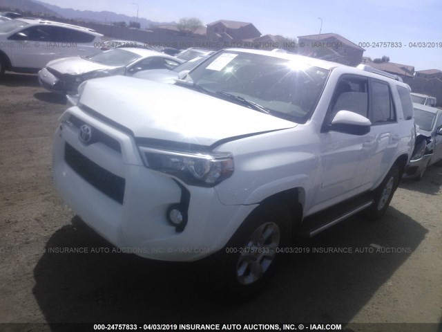 JTEBU5JR2E5191403 - 2014 TOYOTA 4RUNNER SR5/LIMITED/TRAIL WHITE photo 2