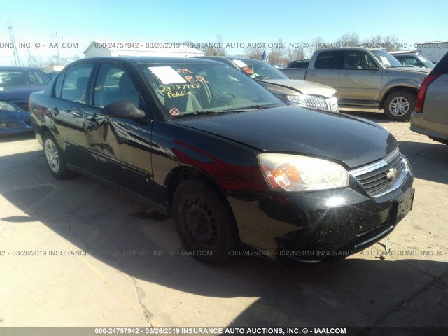 1G1ZS58F37F283372 - 2007 CHEVROLET MALIBU LS BLACK photo 1