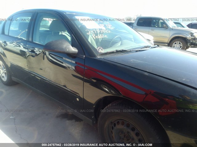 1G1ZS58F37F283372 - 2007 CHEVROLET MALIBU LS BLACK photo 6