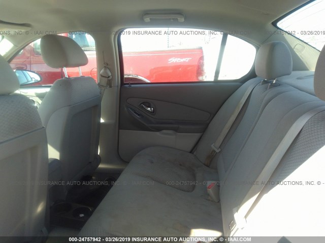 1G1ZS58F37F283372 - 2007 CHEVROLET MALIBU LS BLACK photo 8