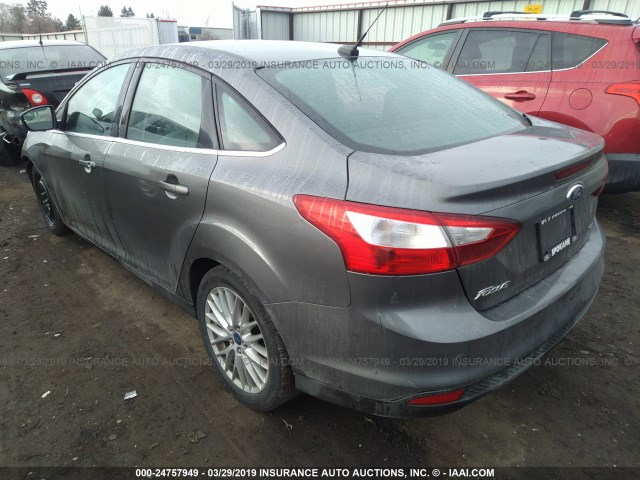 1FAHP3H22CL210792 - 2012 FORD FOCUS SEL GRAY photo 3