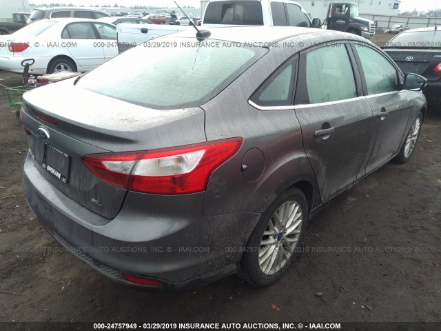 1FAHP3H22CL210792 - 2012 FORD FOCUS SEL GRAY photo 4