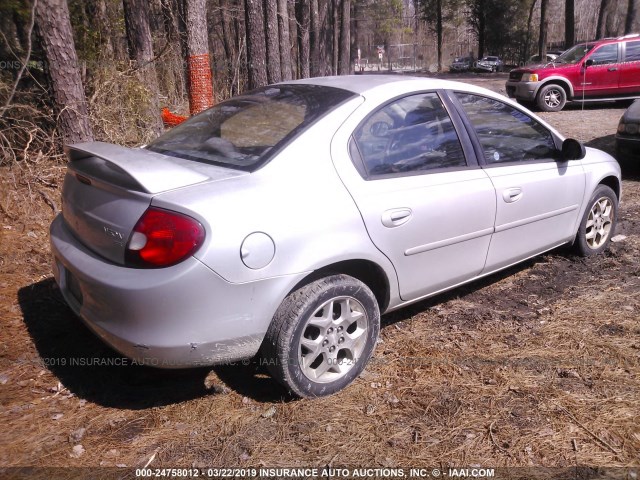 1B3ES56C92D588525 - 2002 DODGE NEON ES SILVER photo 4