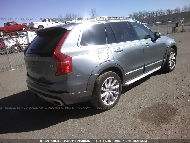 YV4A22PL5G1001706 - 2016 VOLVO XC90 T6 GRAY photo 4