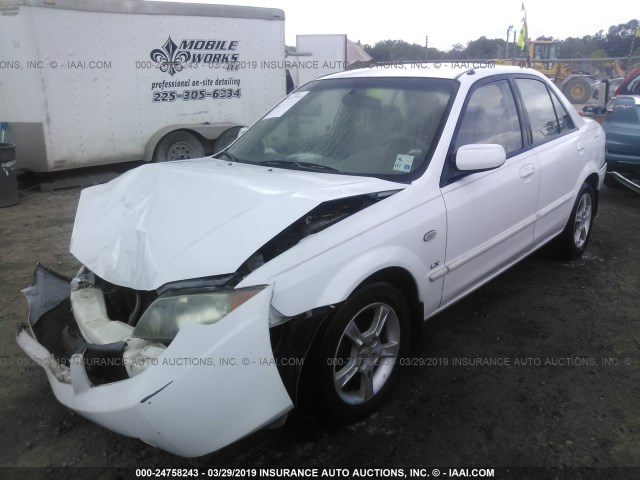 JM1BJ225530202752 - 2003 MAZDA PROTEGE DX/LX/ES WHITE photo 2