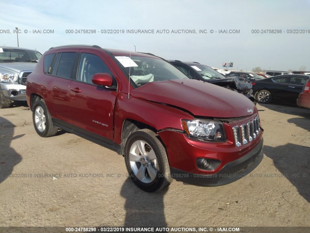 1C4NJDEB4HD191527 - 2017 JEEP COMPASS LATITUDE RED photo 1