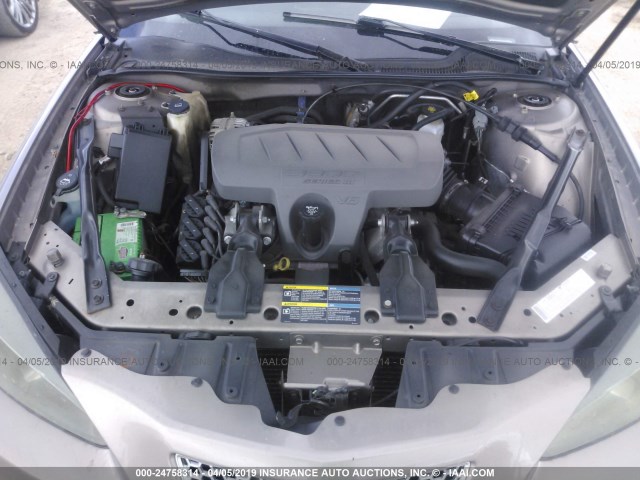2G2WP552561163399 - 2006 PONTIAC GRAND PRIX BROWN photo 10