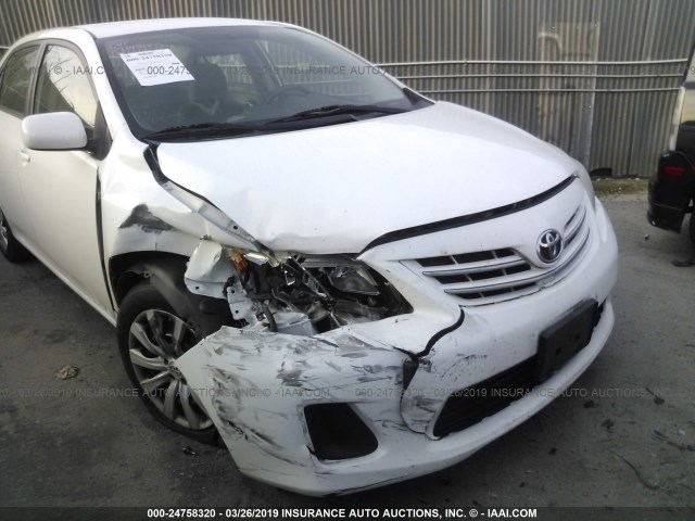 5YFBU4EE1DP116473 - 2013 TOYOTA COROLLA S/LE WHITE photo 6