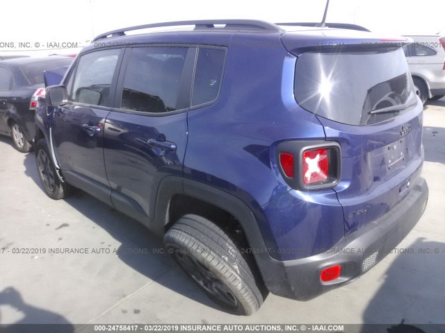 ZACCJBAB2JPH65860 - 2018 JEEP RENEGADE SPORT BLUE photo 3