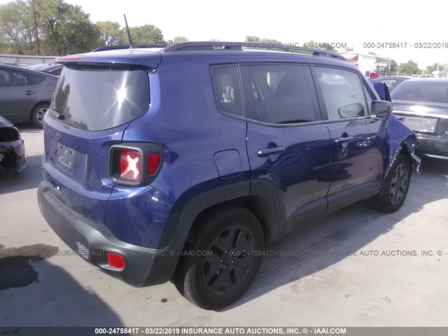 ZACCJBAB2JPH65860 - 2018 JEEP RENEGADE SPORT BLUE photo 4