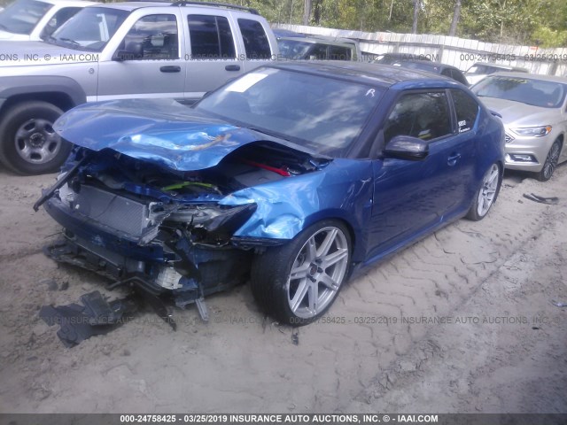 JTKJF5C70E3069908 - 2014 TOYOTA SCION TC BLUE photo 2